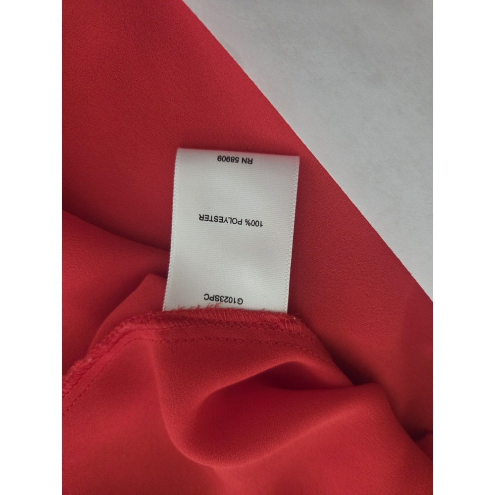 Gibson Latimer Blouse Women's Small Romantic Whichy Vamp Ruffled Tunic Red Xmas - Picture 10 of 11